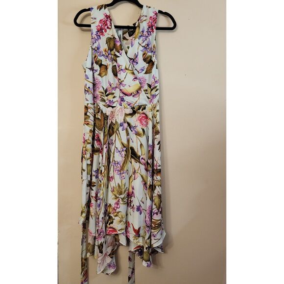 NWT DN Design Fit & Flare Floral  Sleeveless Wedding Guest Dress Size 14W - Picture 4 of 5